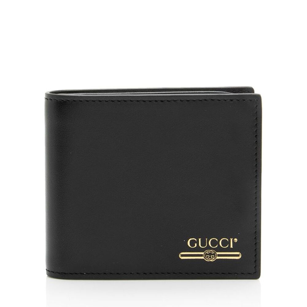 Gucci Calfskin Logo Bifold Wallet